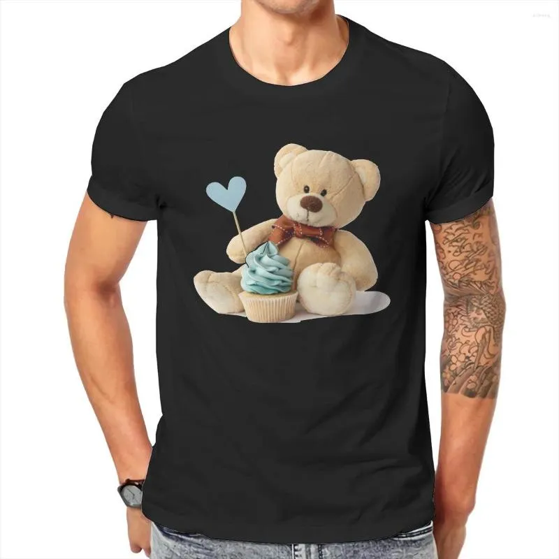 Herren T-Shirts Teddybär Ted Love Cartoon Film Baumwolloberteile Neuheit Kurzarm T-Shirts mit rundem Kragen Bedruckte T-Shirts