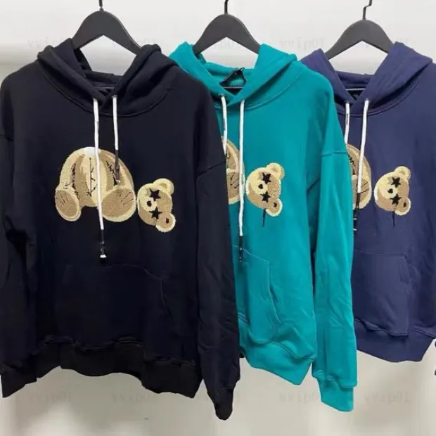 Designer Mens Teddy Bear Hoodie With Fashion Brand Streetwear