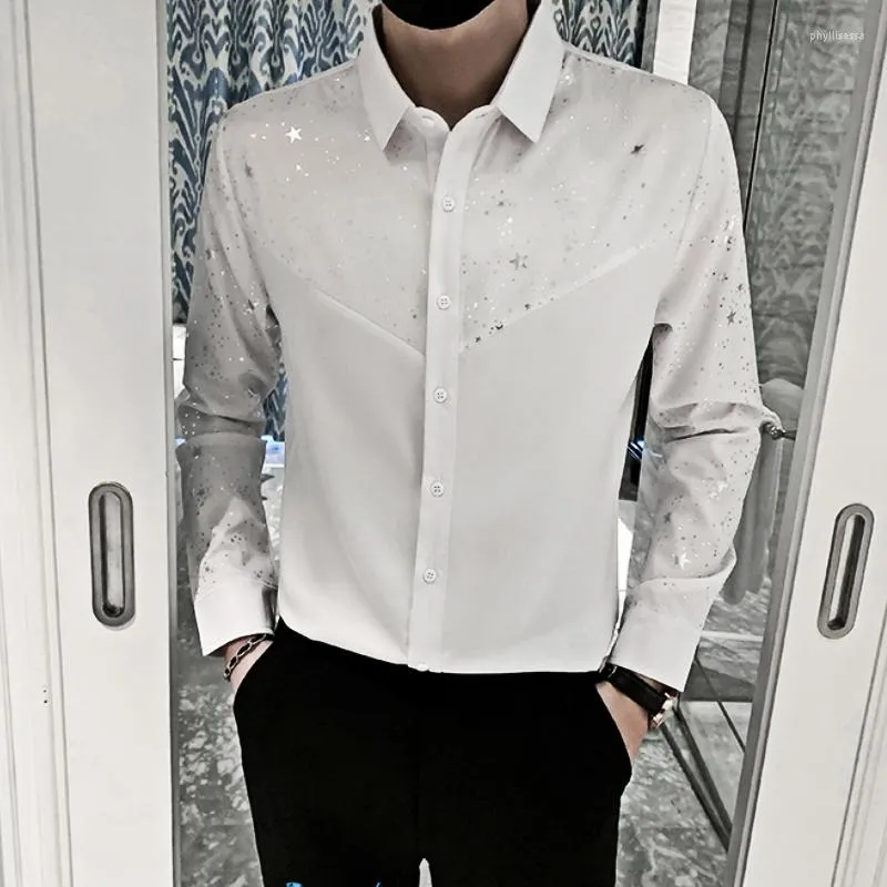 メンズカジュアルシャツイギリススタイルの長袖シャツメンズファッションビジネスフォーマルウェアケミーズスリムフィットカミサマスキュリナトップス
