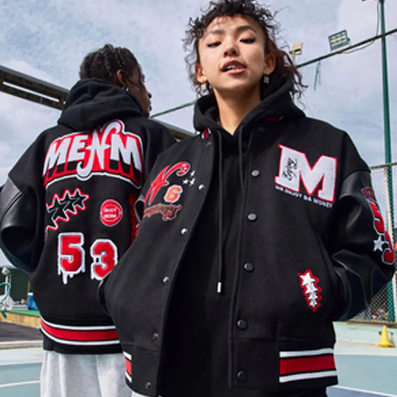 Men's Jackets Spring Embroidery Print Men's Women's Jacket Y2K Hip Hop Vintage Man Varsity Baseball Uniform Jacket American Couple Street Coat 230726