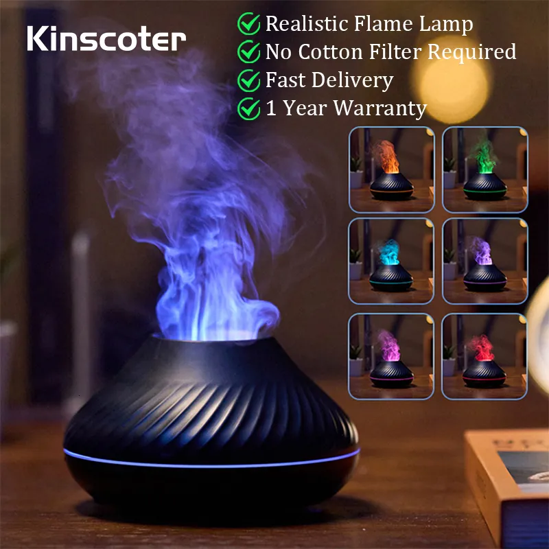 Neuheiten: Kinscoter Vulkan Aroma Diffusor, Lampe Für Ätherische Öle, 130  Ml, Tragbarer USB Luftbefeuchter Mit Farbflammen Nachtlicht, 230725 Von  11,56 €