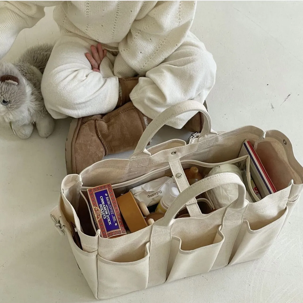 Torby na pieluchy duże torba macierzyńska do małej koreańskiej koreańskiej matki mamusi paczki pieluszkowe