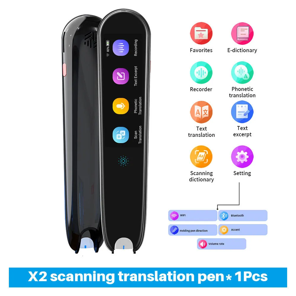 Peripage d2s tradutor de digitalização de voz caneta multifunction tradução  off-line em tempo real tradutor