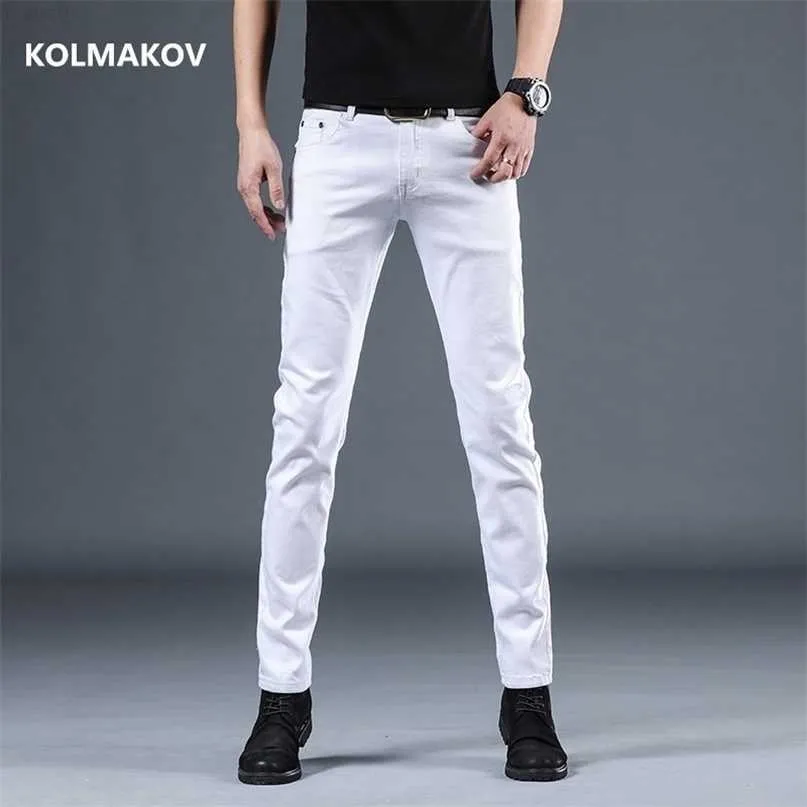 Men's Jeans arrival four seasons jeans men fashion elasticity men's male cotton pants blue white black size 28-36 220328 L230726