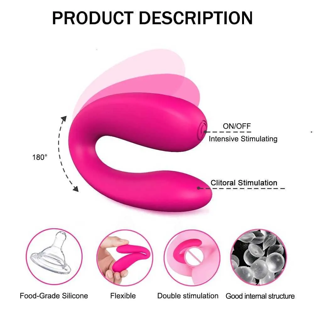 Vibrateur clitoridien en forme de u avec télécommande adulte_voghion.com