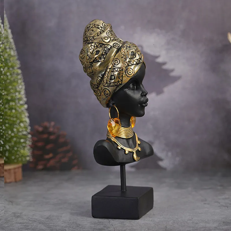 Decorative Objects Exotic Bust Art Figurines For Interior Home Living Room Bedroom Decor Object Items 230726