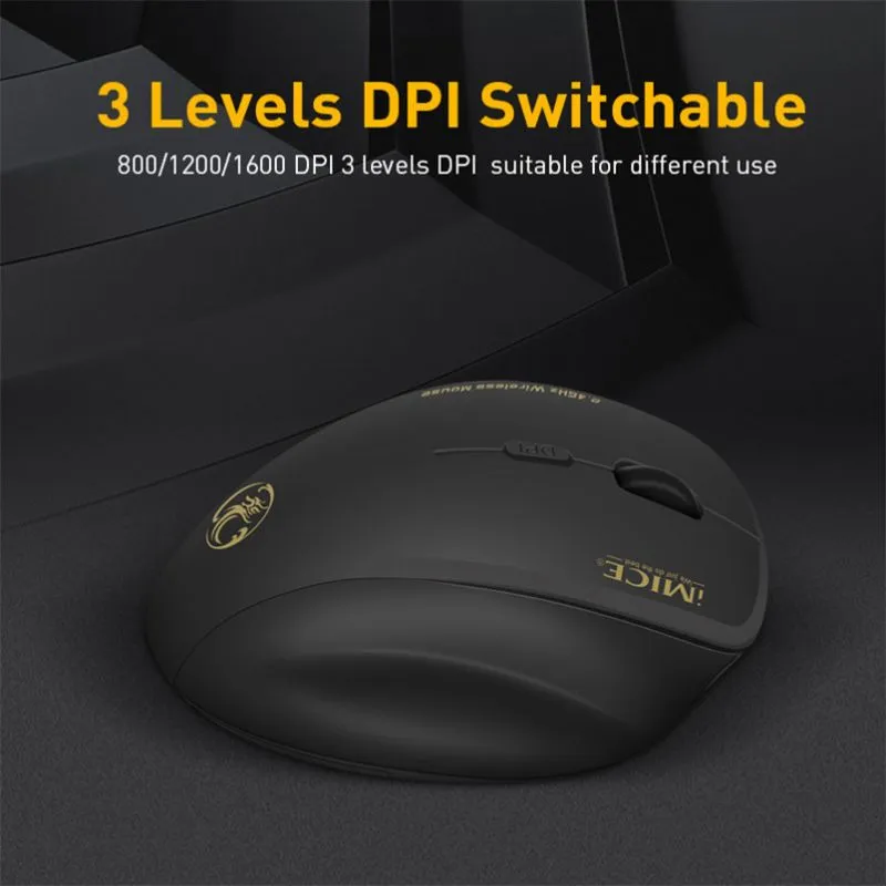 Hama Mouse ergonomico (wireless a 6 tasti, 2,4 GHz, BlueWave, 800/1200/1600 dpi, mouse ottico wireless, mouse ergonomico, mouse per computer portatile/ PC, batteria, destrorsi) verde bosco