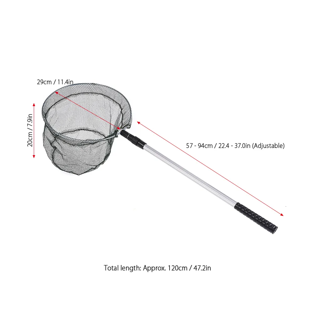 80cm Telescoping Foldable Fishing Net Retractable Aluminum Alloy