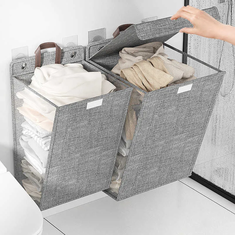 Panier à linge pliant salle de bain vêtements sac de rangement en