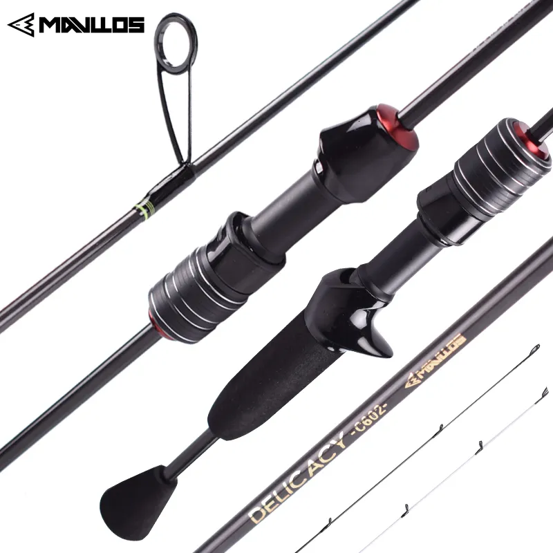 Canne da pesca per barche Mavllos DELICACY L.W 0.6-8g UL Canna da pesca Casting Canna da spinning Fibra di carbonio ultraleggera Hollow Solid 2 Punte Bait Casting Rods 230725