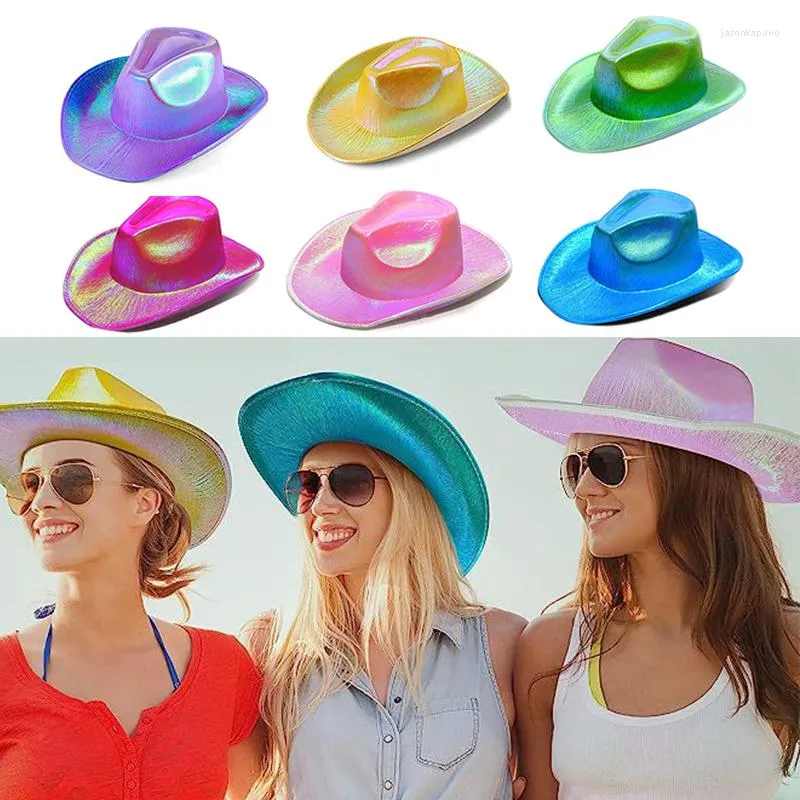 Berets Cowboy Hat Western Style Stora Brim Men Women Happy Birthday Party Jazz Caps Adult Favor Wedding Cosplay Supplies