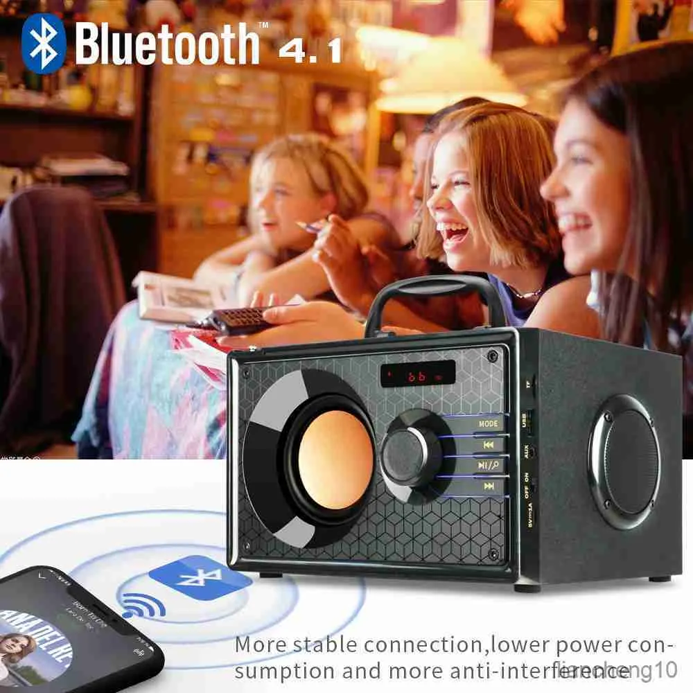 Portable Speakers TOPROAD Portable Bluetooth Speaker Wireless Big Power Speakers Stereo Subwoofer Bass Sound Support AUX Remote Control R230727