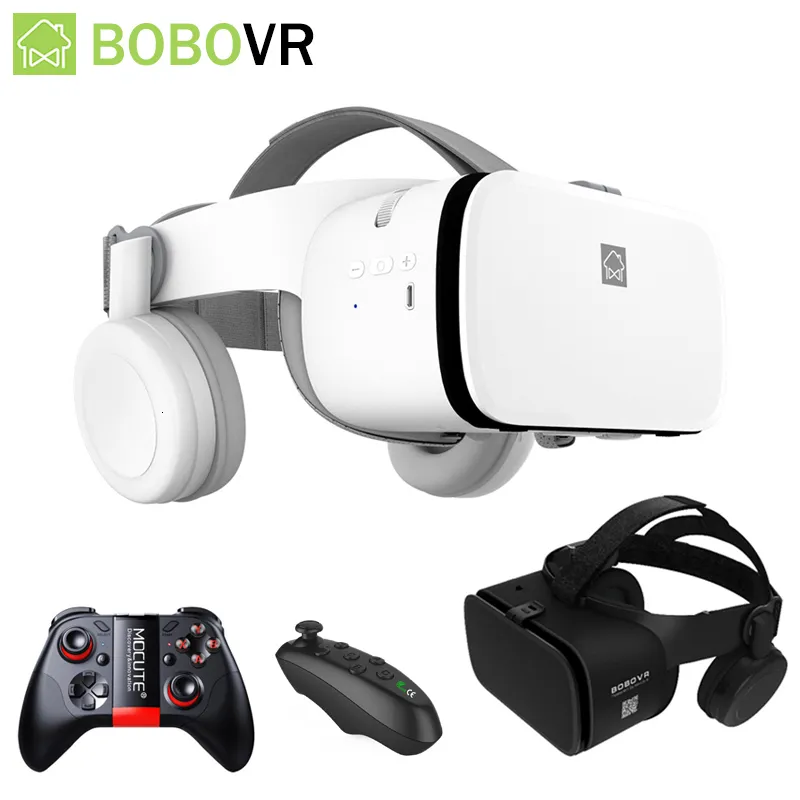 Szklanki 3D Bobo Bobovr Z6 Bluetooth Casque Helmet 3D VR okulary słuchawkowe wirtualną rzeczywistość dla smartfona Gogle Viar Binolecs 230726