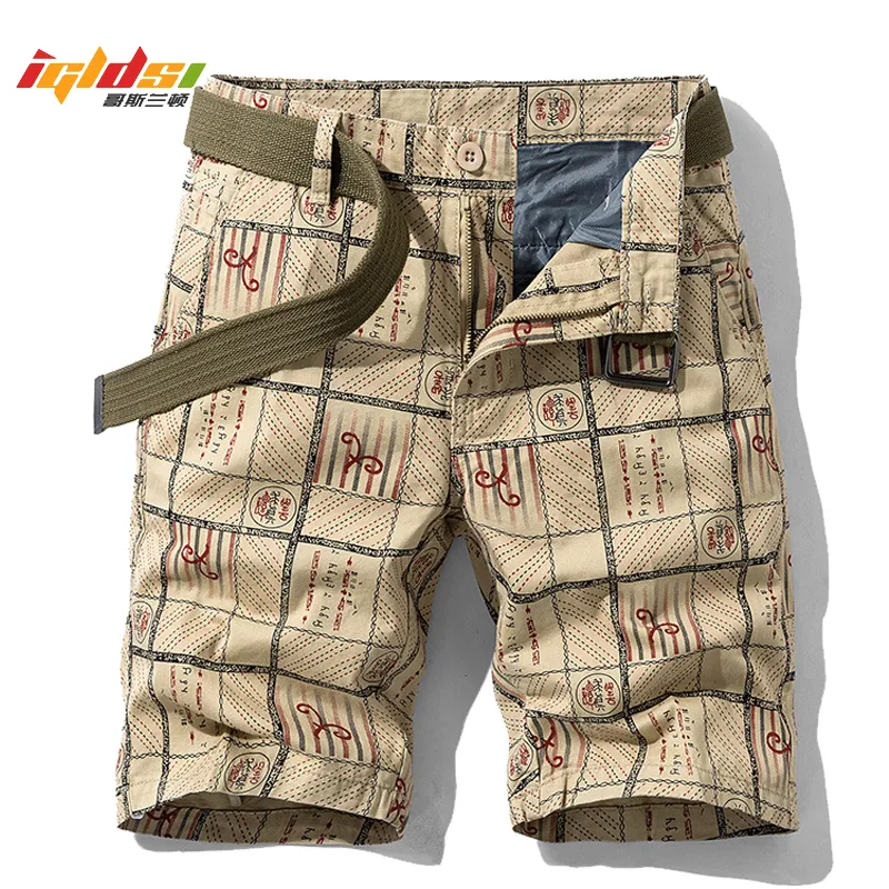 New Sumer Pantaloncini Cargo Solidi In Cotone Da Uomo Abbigliamento Primavera Pantaloni Casual Bermuda Moda Jeans Per Pantaloni Da Spiaggia Pantaloncini Maschili