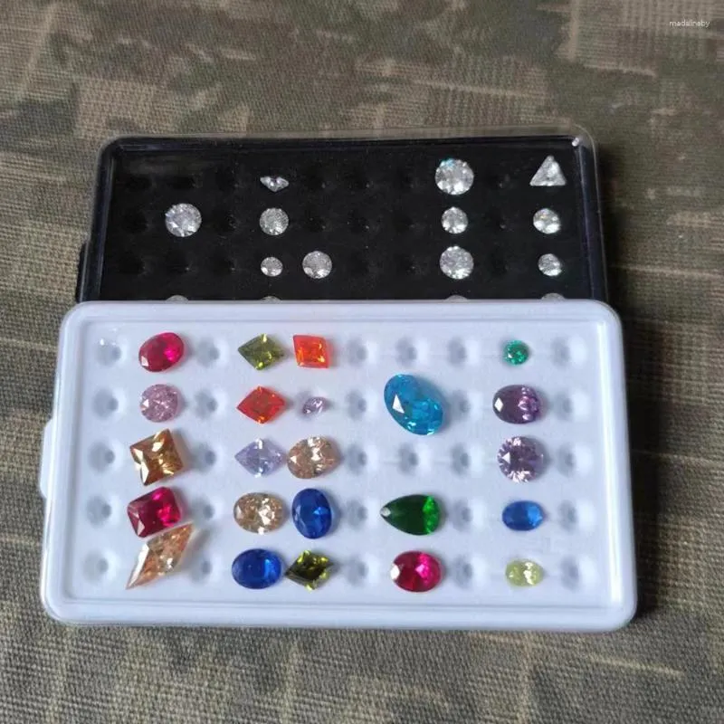 Pochettes à bijoux vente grande capacité diamant boîte de rangement 50 grilles gemmes organisateur étui pierre affichage emballage support plateau 2 pièces