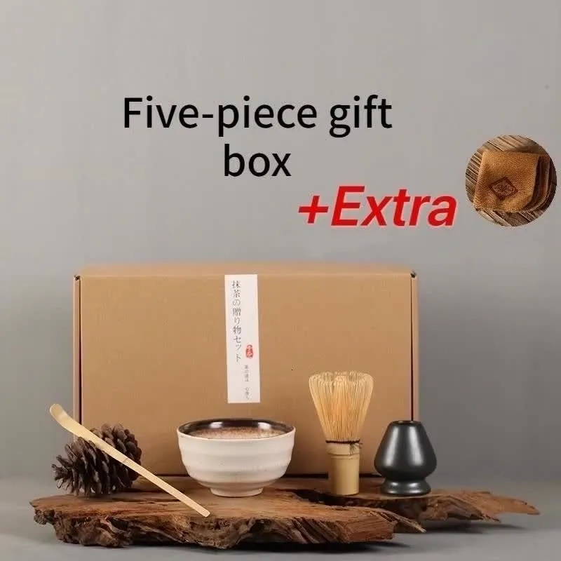 Kit Matcha Authentique Japonais - Bol Céramique + Fouet Bambou + Cuillère + Support - Cérémonie Traditionnelle