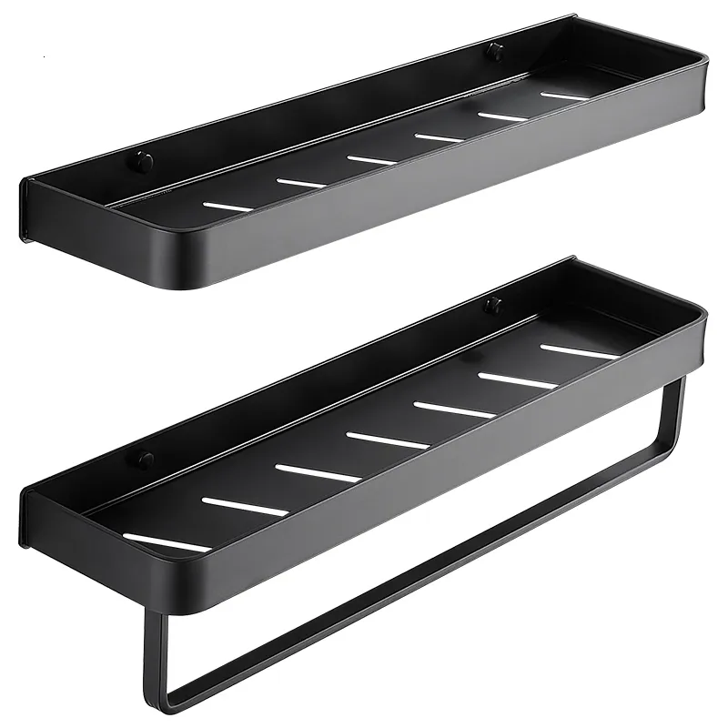 Aluminum Alloy Towel Holder No Drilling Bathroom Organizer Durable Kitchen Stora