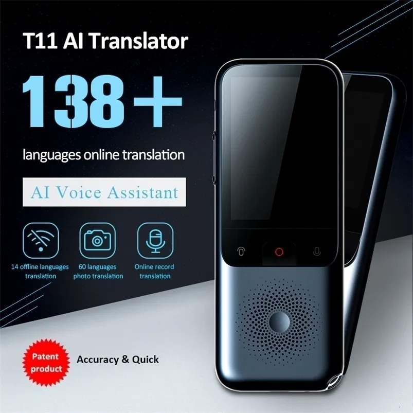 المترجمون المقاصات 138 لغة T11 مترجم الصوت الذكي المحمول في الوقت الحقيقي متعددة اللغات الكلام التفاعلي المترجم غير متصل 230725