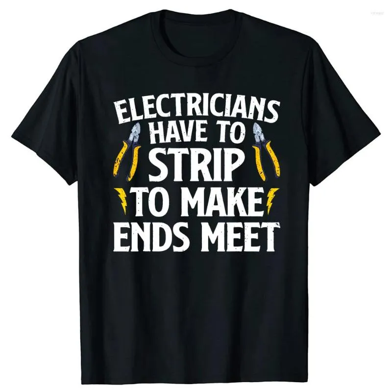 Mannen T Shirts Grappige Elektricien Elektrisch Gereedschap Zomer Stijl Grafisch Katoen Streetwear Korte Mouw Ingenieur Lineman Geschenken T-shirt