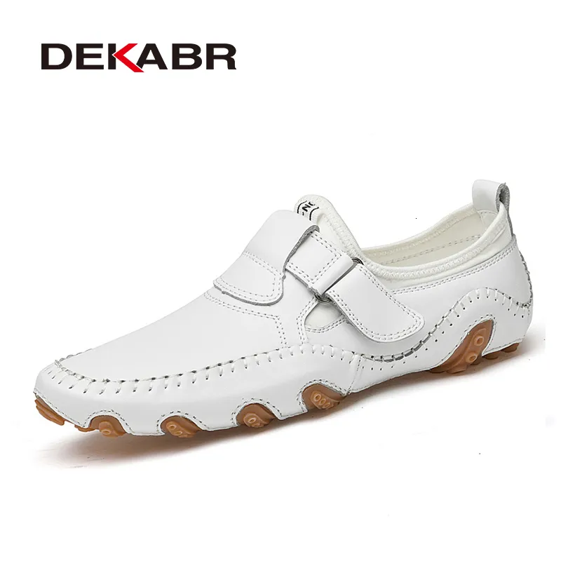 Chaussures habillées DEKABR Mode Mocassins Hommes En Cuir Véritable Doux Confortable Slipon Mocassins À La Main Homme Casual Drive Marche De Luxe Loisirs 230726