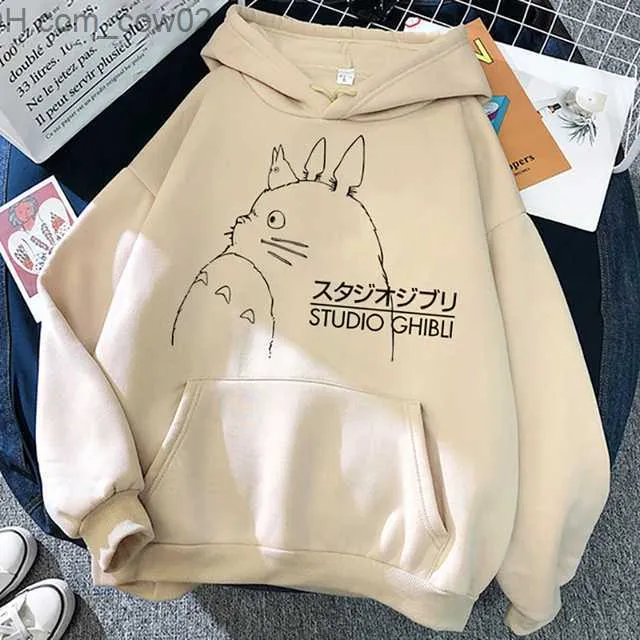 Erkek Hoodies Sweatshirts Ghibli Totoro Hoody Erkekler Japon Anime Rol Yapma Hoodie 90'ların Çizgi Roman Chihiro Miyazaki Grafik Kawaii Sweatshirt Z230726