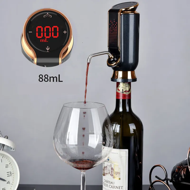 Wine Glasses Preservation pourer tap electronic wine decanter dispenser electric aerator and Vacuum Saver 10 Days Bar accessories 230725