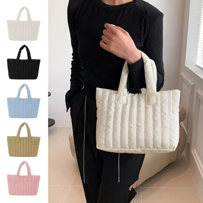 Storage Bags Women Fashion Casual Cotton Tote Bag 30 22cm Portable Organizer Simple Large Capacity Shopping For Travel Vacation