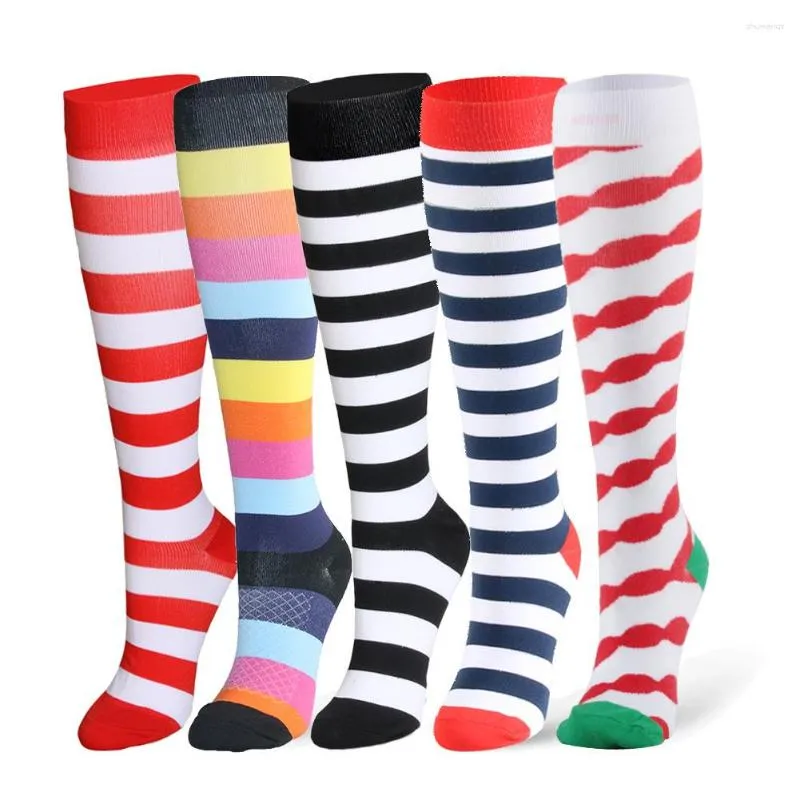 Compression Knee High Socks Mens Set For Girls Striped Design, For Running,  Cycling, And More From Shuwanqz, $16.71