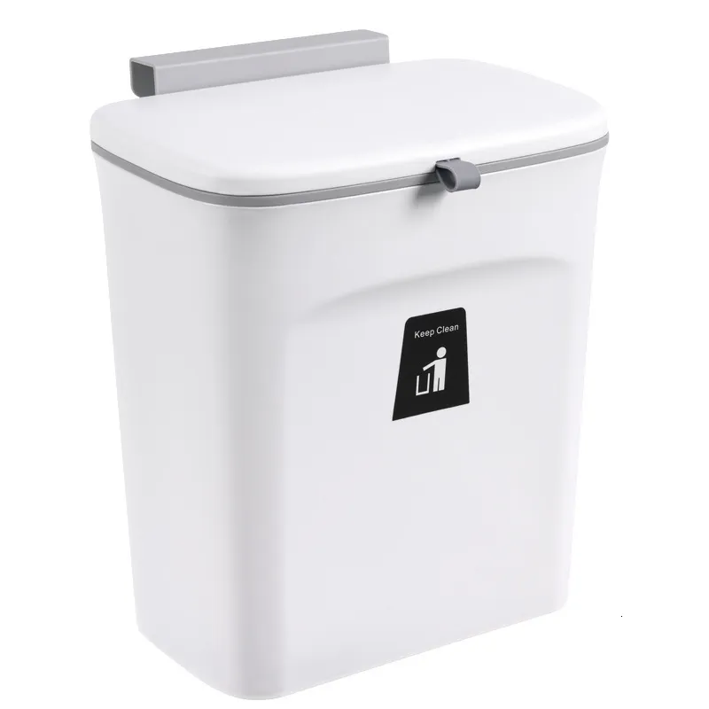 Cubos De Basura Cubo De Basura Colgante Con Tapa Gran Capacidad Reciclaje  De Cocina Cesto De Basura Puerta Del Gabinete Baño Cubo De Basura Montado  En La Pared Cubo De Basura 230725