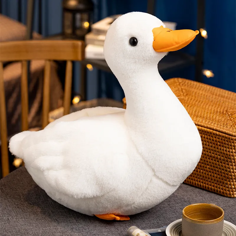 Peluche de canard en forme de couple, jouet pour enfants, oreiller, poupée  douce et réaliste, décoration de la maison, cadeau d'anniversaire