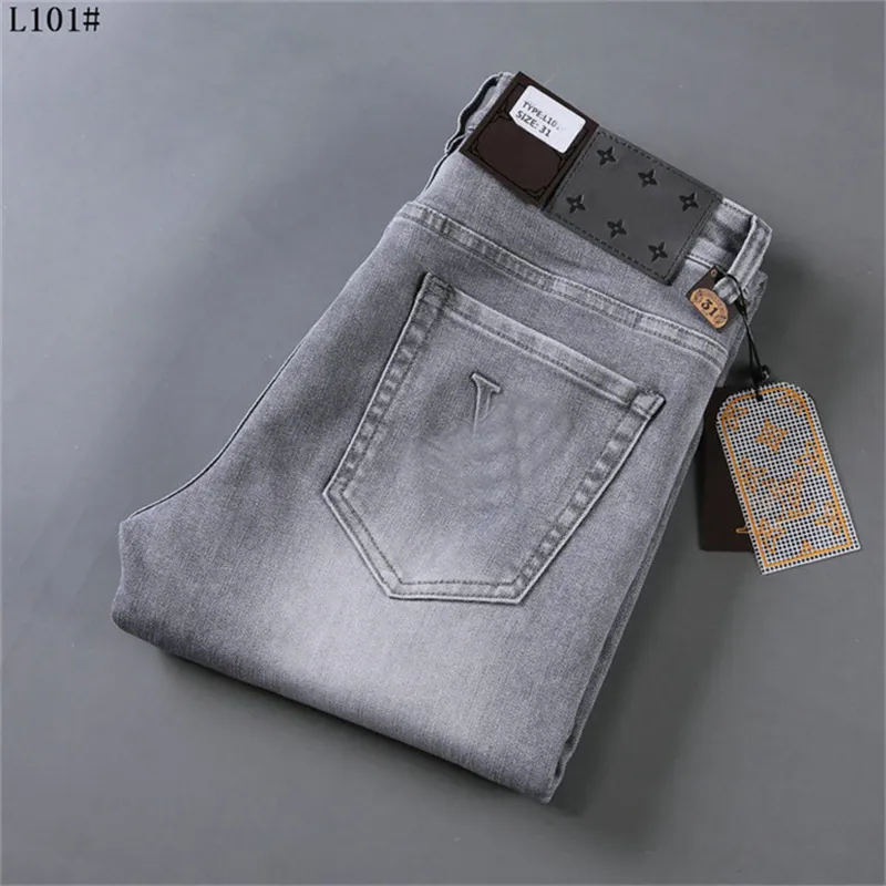 Designer jeans mens pants linen pants Hip Hop Men Jeans Distressed Ripped Biker Slim Fit Motorcycle Denim For Men M-3XL FD5