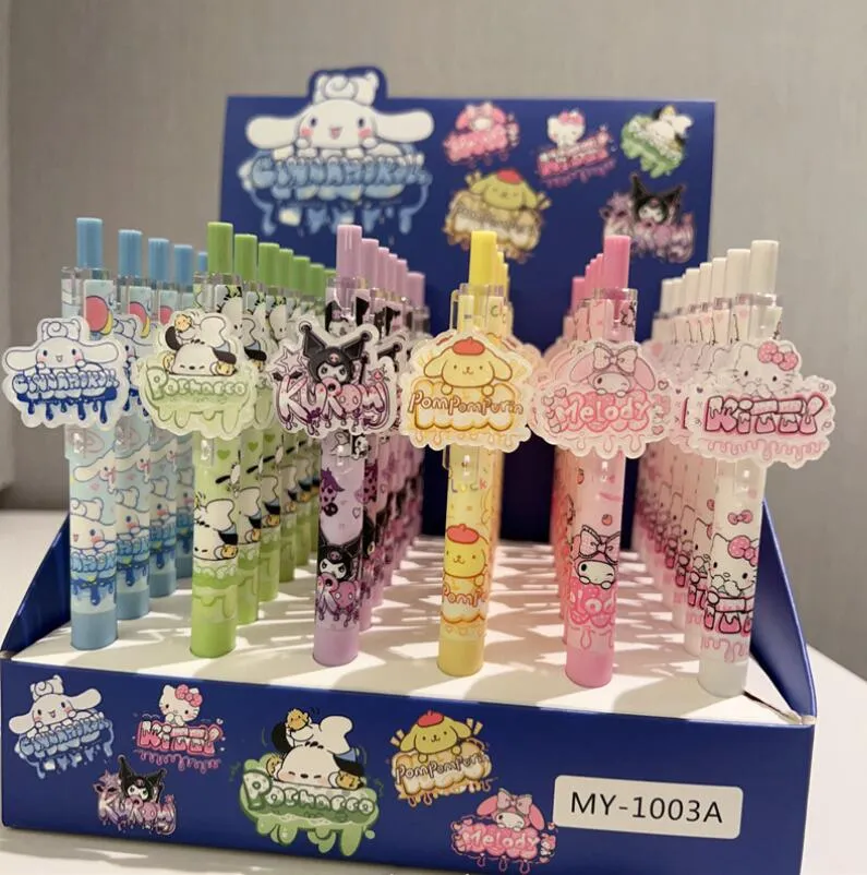 48 pcs/set 만화 귀여운 만화 인쇄 학생 블랙 펜 스무드 필기 용품 학교 사무실 선물 볼펜