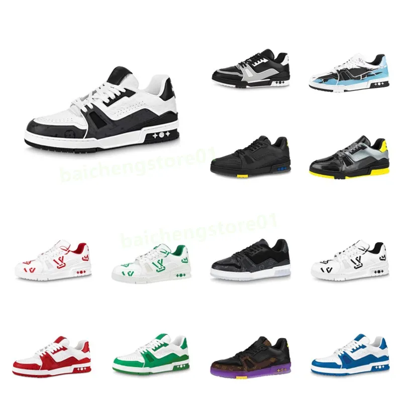 Tasarımcı lüks sıradan ayakkabılar logo kabartmalı antrenör spor ayakkabı üçlü beyaz pembe gökyüz