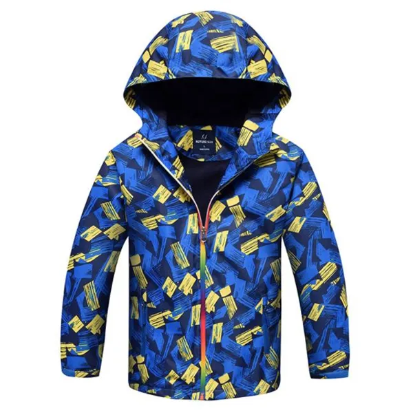春と秋の新しいコートボーイカモフラージチルドレンズ衣類子供用コート防水防風ジャケット