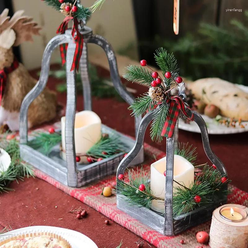 Świece posiadacze nordyckie vintage akcesoria świąteczne stół estetyczny uchwyt chanukah drewniana porta velas dekoracje domowe WSW35XP