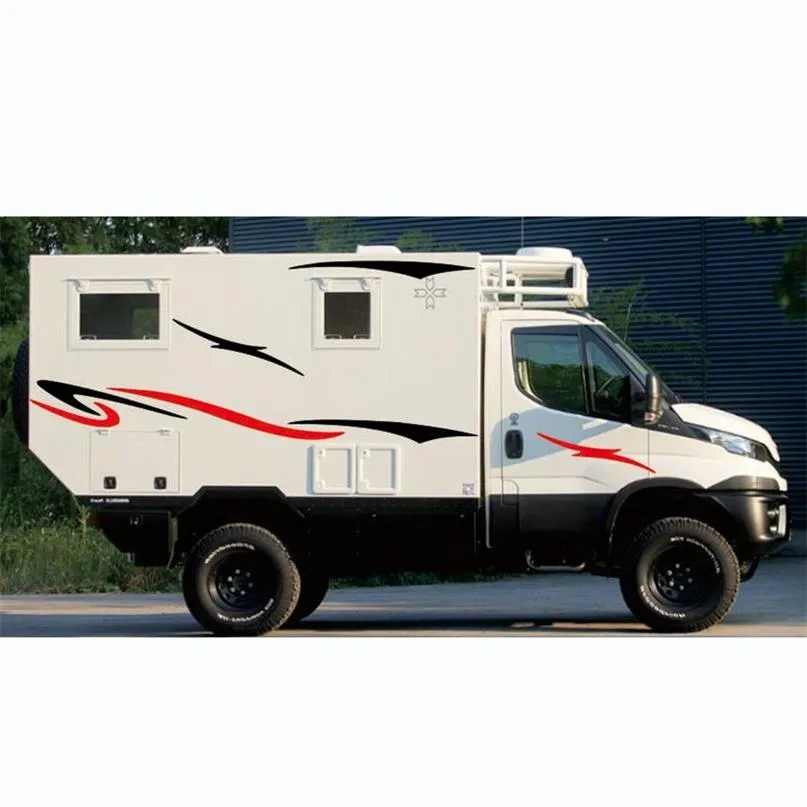 2pcs مجموعة RV ملصق Caravan صائق الرسم للكمبر van horsebox278u