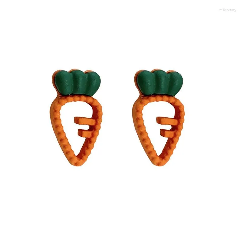 Stud Earrings CARROT Easter Orange Silhouette For Women Vegetable Foodie Jewellery Religious Gift Her