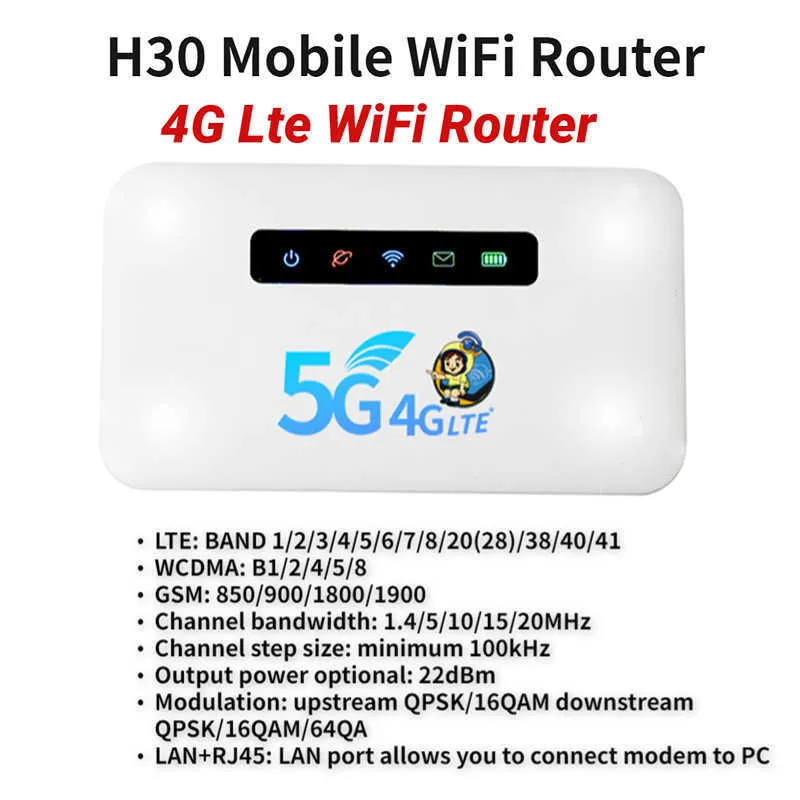 4G LTE Router, Portable WiFi Hotspot, Mini Outdoor Pocket Mifi