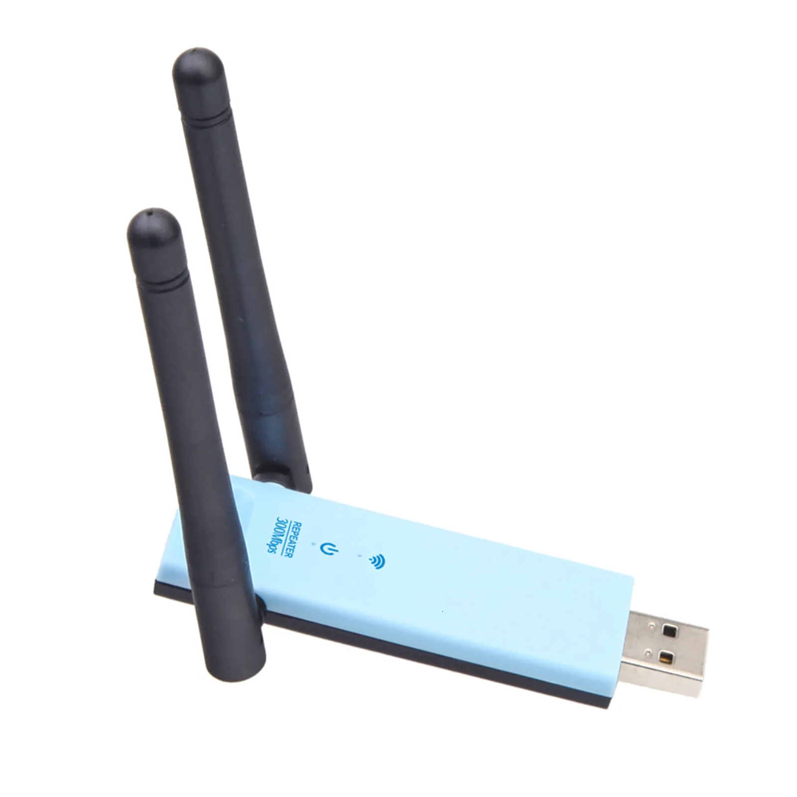 Wireless Repeater Dual Antenna Signal Amplifier Double Band Expansion USB WiFi Adapter for Laptop Access, etc. Home