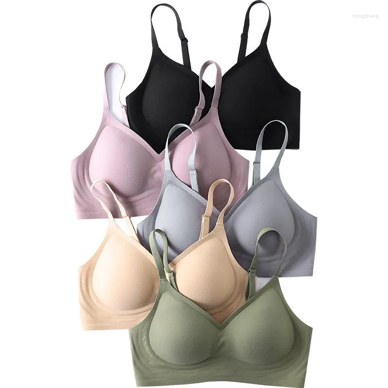 Bras High-end Jelly Bar Mill Ms MAO Bra Comfortable Without Rims Non-trace  Underwear Buckle Adjustable Shoulder Straps