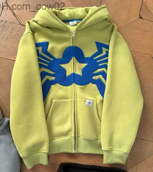 Erkek Hoodies Sweatshirts 2023 Amerikan Retro Embriyo Fermuar Erkek Ceket Yeni Harajuku Street Rahat Atmosfer Sporları Açık Ceket Z230726