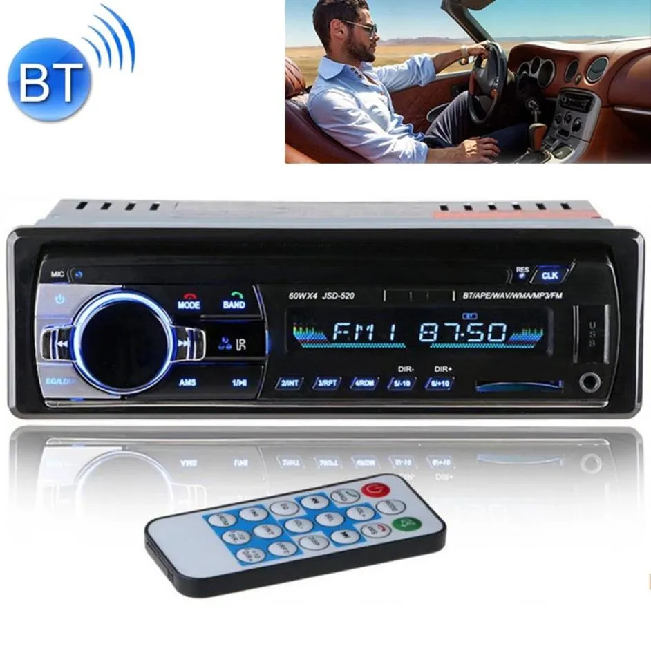 JSD-520 Auto Stereo Radio MP3 Audio Player Ondersteuning Bluetooth Hand Bellen FM USB SD296O