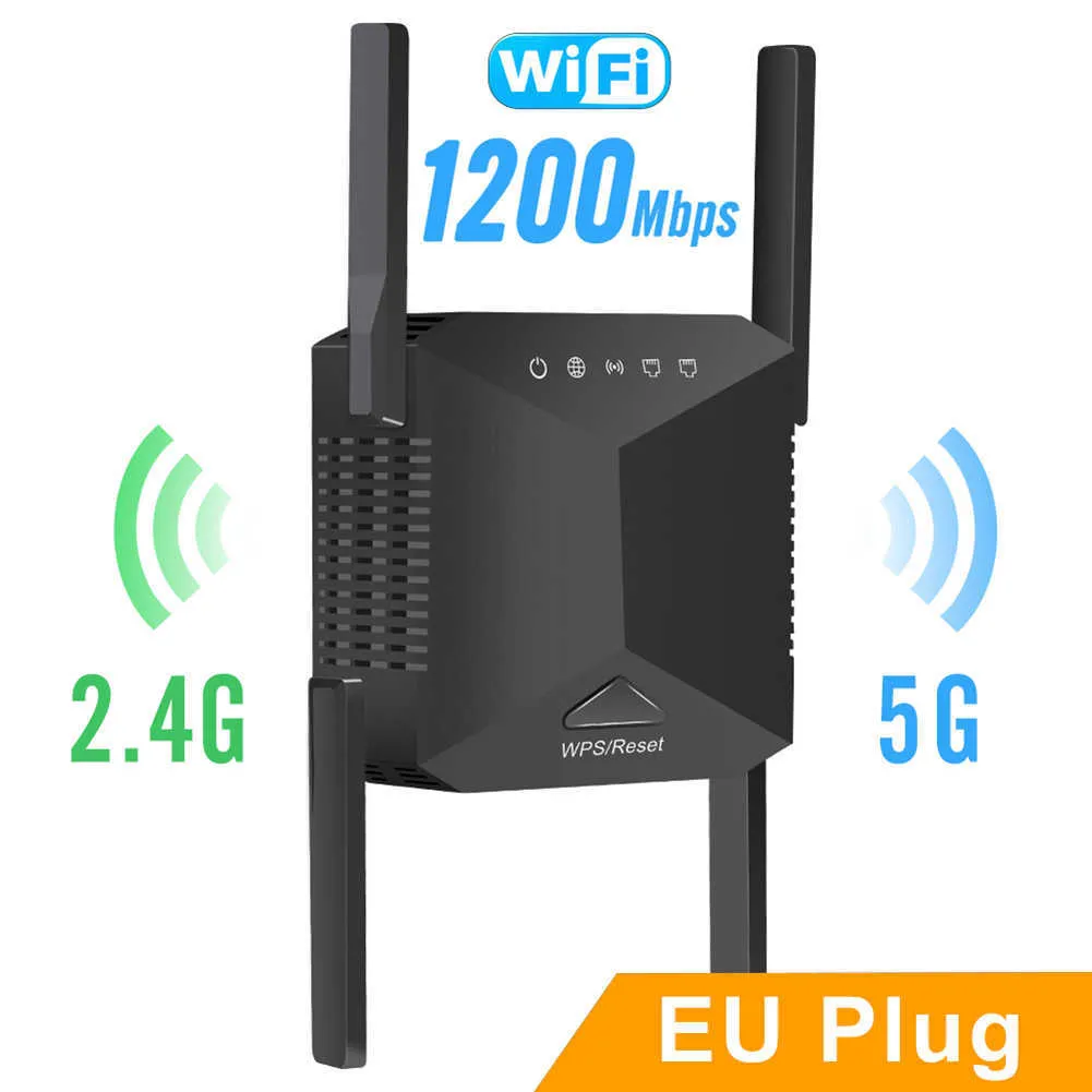 Routeurs 5G Wifi Répéteur 2.4G/5Ghz WiFi Extender 1200Mbps WiFi Router  Amplifier Wi Fi Booster 802.11N Wi Fi Longue Portée Signal Repiter X0725 Du  10,11 €