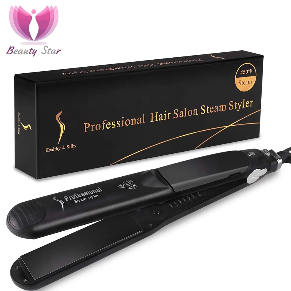 Hair Straighteners Steam Hair Straightener Ceramic Vapor Hair Curler Salon hair Flat Iron Hair Straightening Iron Curler Styler Hair Styling Tool 230725