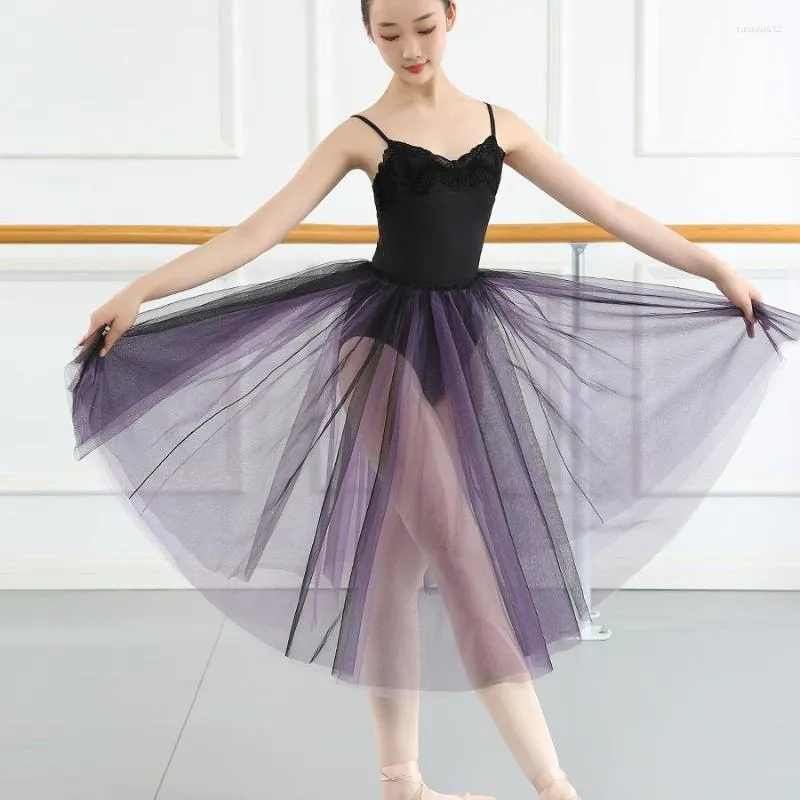 Stage Wear Double Couches Tulle Tutu Jupe Femmes Jupes Jupon De