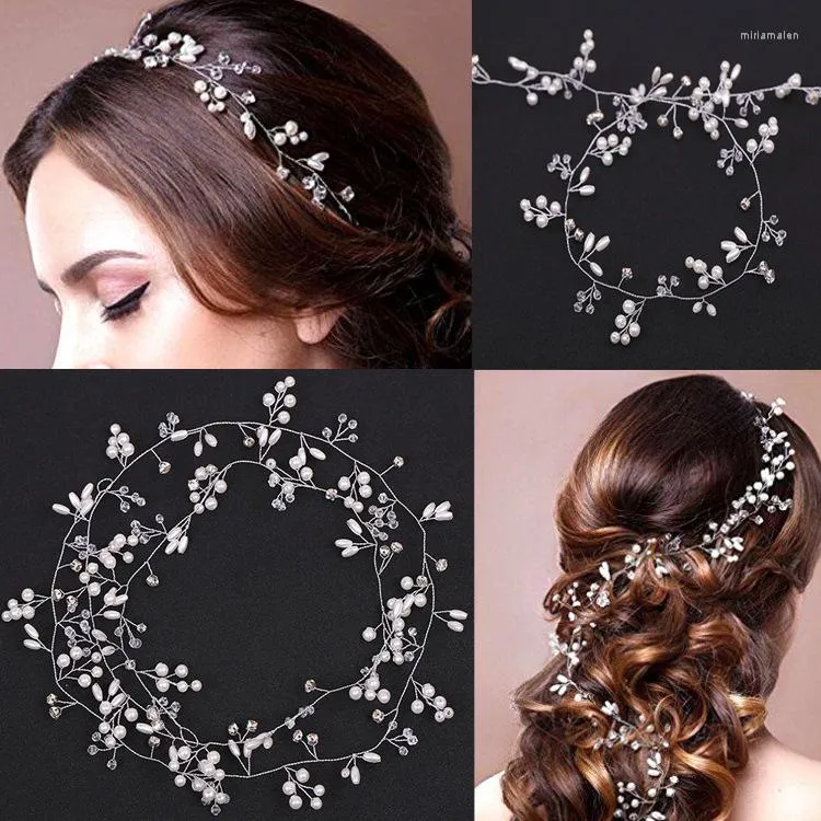 Pinces à cheveux romantique bijoux de mariage occidental coiffure pour mariée accessoires faits à la main couronne ornements de perles de cristal floral