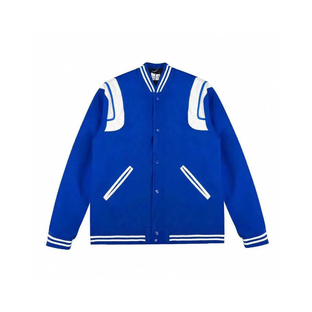 Laurent Men's Jackets High Version Men Women Baseball Kurtka SLP Haftowany wełniany płaszcz Święty Projektant Kurtka męskie kurtki latającego garniturek Cardigan D8AC