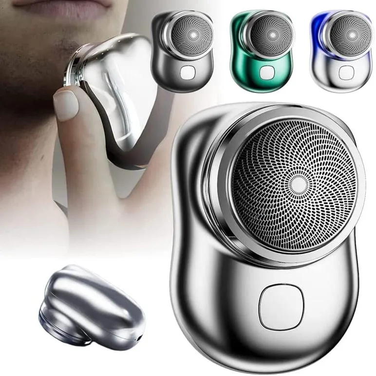 Altre forniture per toilette da bagno Mini rasoio elettrico da viaggio per uomo Rasoio elettronico lavabile tascabile da uomo Ricaricabile portatile senza fili Rasatura viso Barba 230726