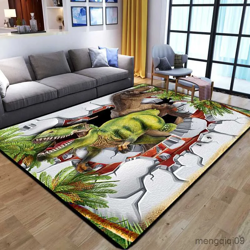 Carpets Animal Jungle Dinosaur Mat Carpet Kids Room Floor Mat Home Decor Carpet for Living Room Bedroom Sofa Area Rug R230726