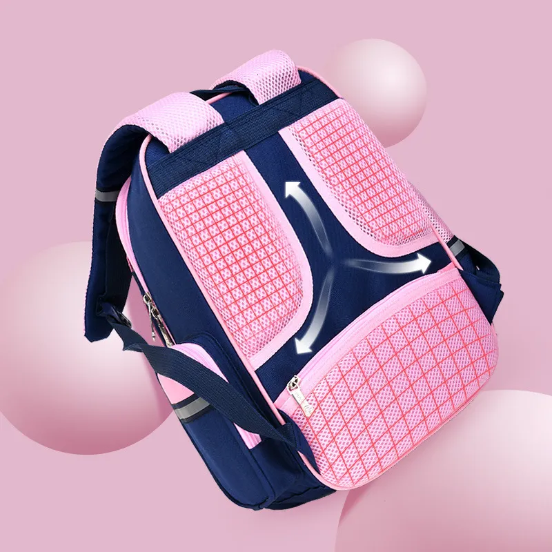 Orthopedic School Backpack with Princess Design for Girls Primary School Bags for Kids